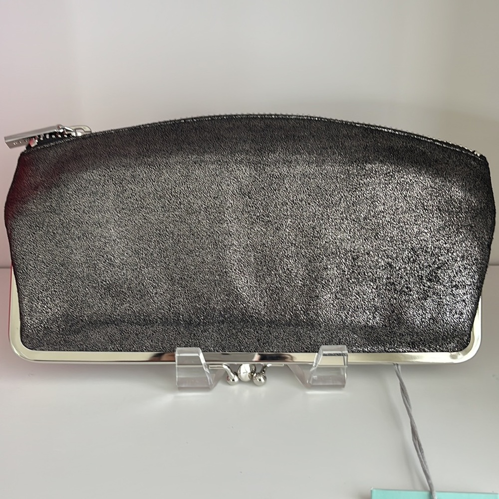 Hobo Mavis Metallic Silver Frame Clutch Wallet - Women Bags - Picture 4 of 11